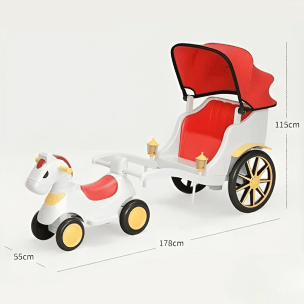 حصان مع عربة شحن - سياره شحن اطفال - سيارات اطفال - سيارات شحن - العاب اطفال