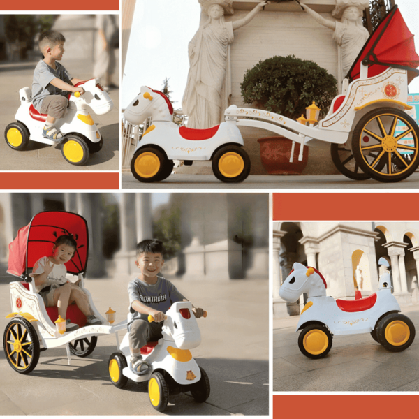 حصان مع عربة شحن - سياره شحن اطفال - سيارات اطفال - سيارات شحن - العاب اطفال