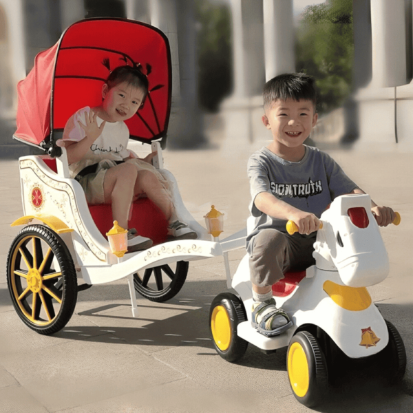 حصان مع عربة شحن - سياره شحن اطفال - سيارات اطفال - سيارات شحن - العاب اطفال