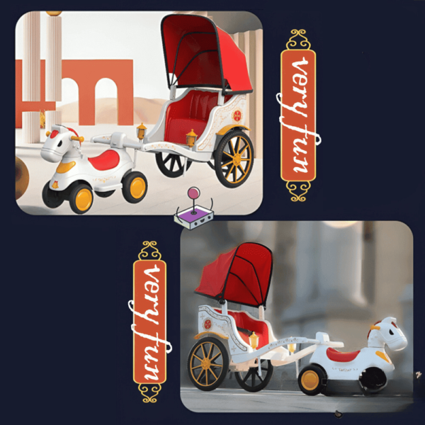 حصان مع عربة شحن - سياره شحن اطفال - سيارات اطفال - سيارات شحن - العاب اطفال