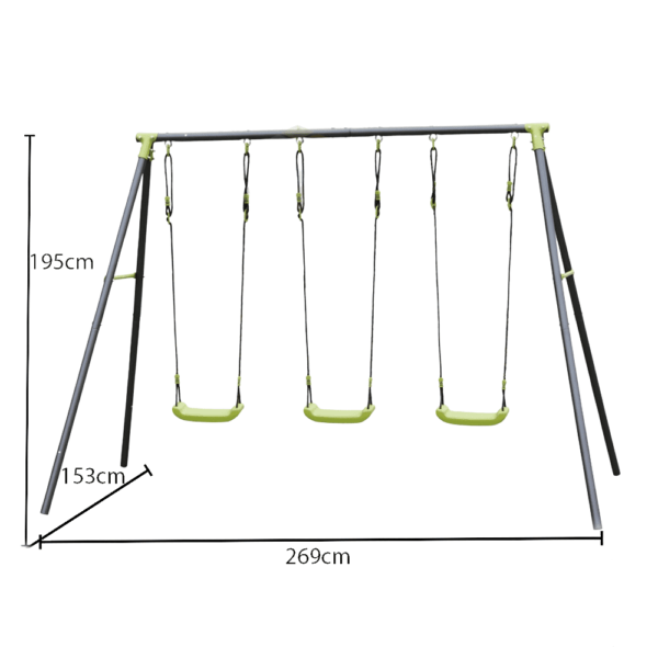 ديرفه حديد ماليزي 3 كرسي - العاب خارجيه - العاب الحديقه