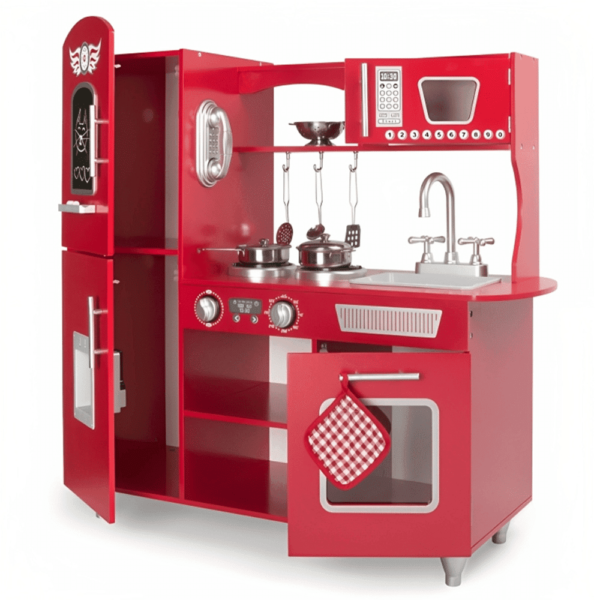 مطبخ خشب احمر TL41010 (7) مطبخ خشب اطفال العاب تعليمية